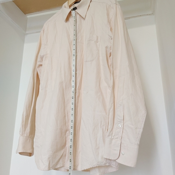 Jones New York | pastel peach men's long sleeved dress shirt - Picture 8 of 10